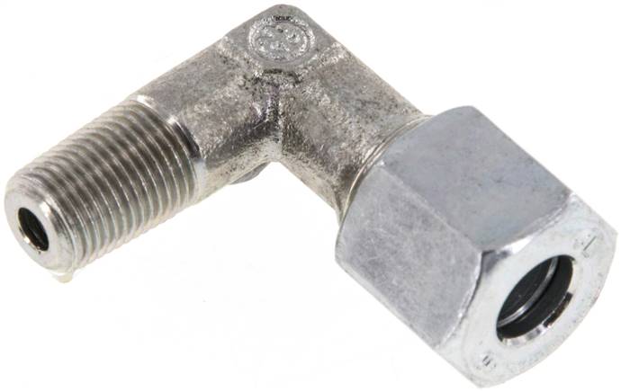 Partbase WE 8 LR 1/8 Winkel-Schneidringverschraub. R 1/8"-8 L (M14x1,5), Stahl verzinkt