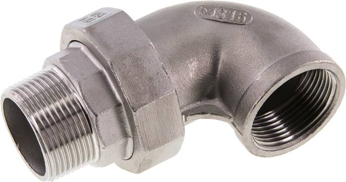 Partbase WET 114 ES Winkel-Verschraubung konisch dichtend Rp/R 1-1/4"(IG/AG)