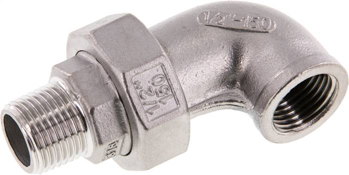 Partbase WET 12 F ES Winkel-Verschraubung flach dichtend Rp/R 1/2"(IG/AG)