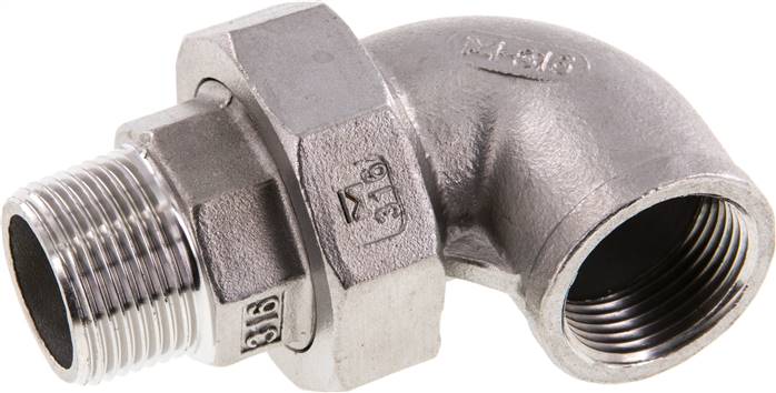 Partbase WET 34 F ES Winkel-Verschraubung flach dichtend Rp/R 3/4"(IG/AG)
