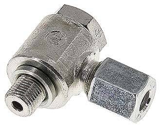 Partbase WH 6 LR Winkel-Schwenkverschraubung G 1/8"-6 L (M12x1,5), Stahl verzinkt