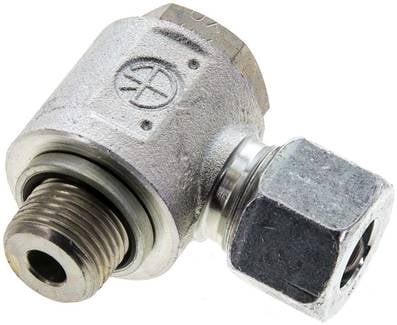 Partbase WHO 12 SM Winkel-Schwenkverschraubung M 18x1,5-12 S (M20x1,5), Stahl verzinkt