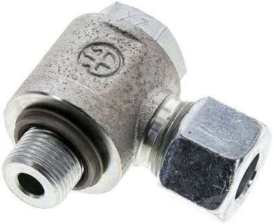 Partbase WHO 12 SR Winkel-Schwenkverschraubung G 3/8"-12 S (M20x1,5), Stahl verzinkt
