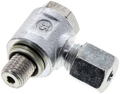 Partbase WHO 6 SM Winkel-Schwenkverschraubung M 12x1,5-6 S (M14x1,5), Stahl verzinkt