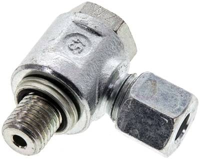 Partbase WHO 8 LM Winkel-Schwenkverschraubung M 12x1,5-8 L (M14x1,5), Stahl verzinkt