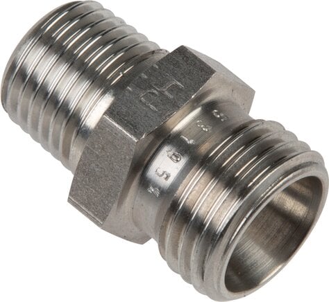 Partbase XGE 42 LR KON ES Gerade Schneidringverschr. R 1-1/2"-42 L (M52x2), ohne Mutter & Schneidring, 1.4571
