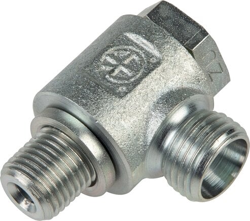 Partbase XWH 28 LR Winkel-Schwenkverschraubung G 1"-28 L (M36x2), ohne Mutter & Schneidring, Stahl verzinkt