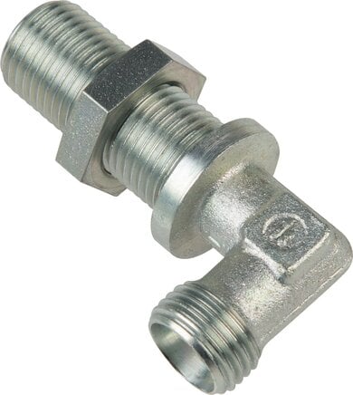 Partbase XWSV 14 S Winkel-Schott-Schneidringverschr. 14 S (M22x1,5), ohne Mutter & Schneidring, Stahl verzinkt