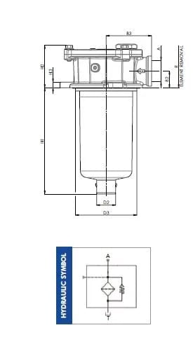 Filtrec FRTR160000BB70C000S0 FRTR160000BB70C000S0 Leitungsfiltergehäuse (Rücklauffilter) - Bild 5