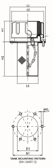 Filtrec FT8F10BS080L FT8F10BS080L Luftfilter (Einfüll- und Belüftung) - Bild 2