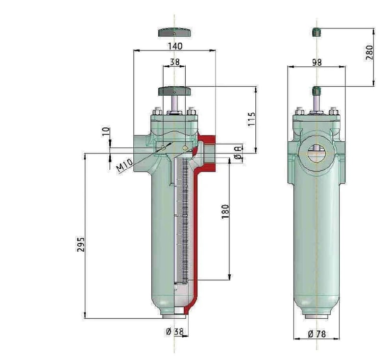 Filtrec KMGP00019 KMGP00019 Plattenspaltfilter, 0,2 mm Spaltweite - Bild 2