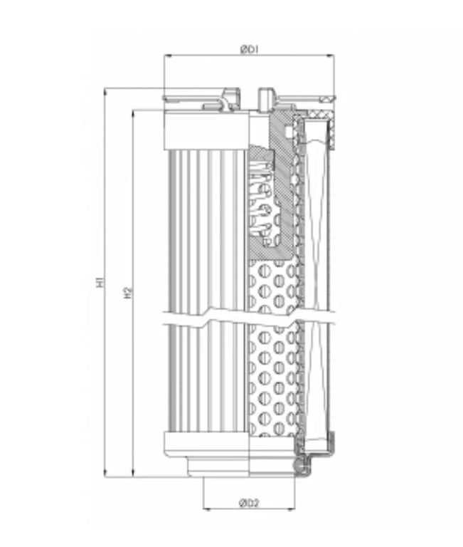Filtrec R101C25B R101C25B Hydraulikfilterelement (Rücklauffilter) - Bild 4