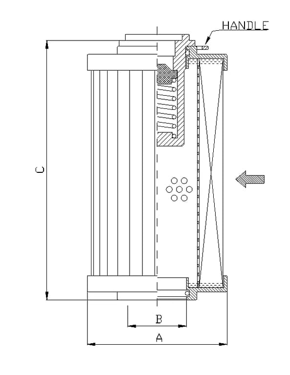 Filtrec R130G25B R130G25B Hydraulikfilterelement (Rücklauffilter) - Bild 2