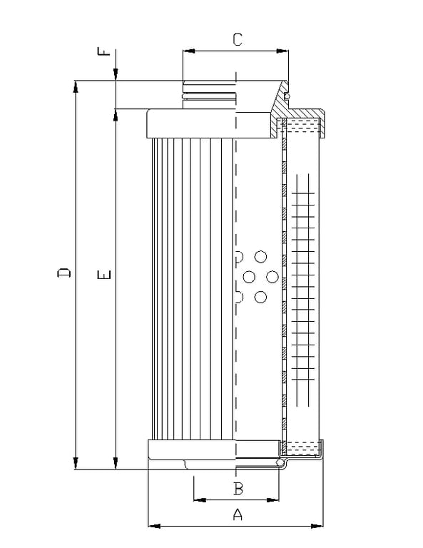 Filtrec R530C10 R530C10 Hydraulikfilterelement (Rücklauffilter) - Bild 2