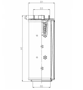 Filtrec RHR330G10B6/ESD RHR330G10B6/ESD Hydraulikfilterelement (Rücklauffilter) - Bild 4