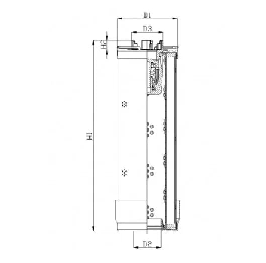Filtrec RHR600G05B3/AB1 RHR600G05B3/AB1 Hydraulikfilterelement (Rücklauffilter) - Bild 3