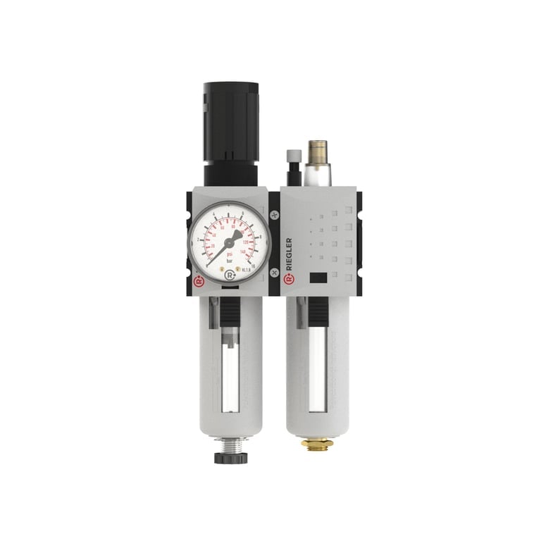 Riegler 152351 Wartungseinheit 2-tlg. »FUTURA«, PC, BG 1, G 3/8, 0,2 - 4 bar, HA - Bild 2