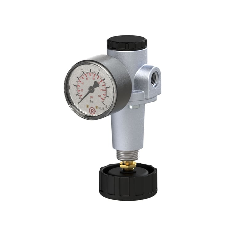 Riegler 100807 Druckregler »Standard«, inkl. Manometer, BG 1, G 1/4, 0,5-10 bar - Bild 1