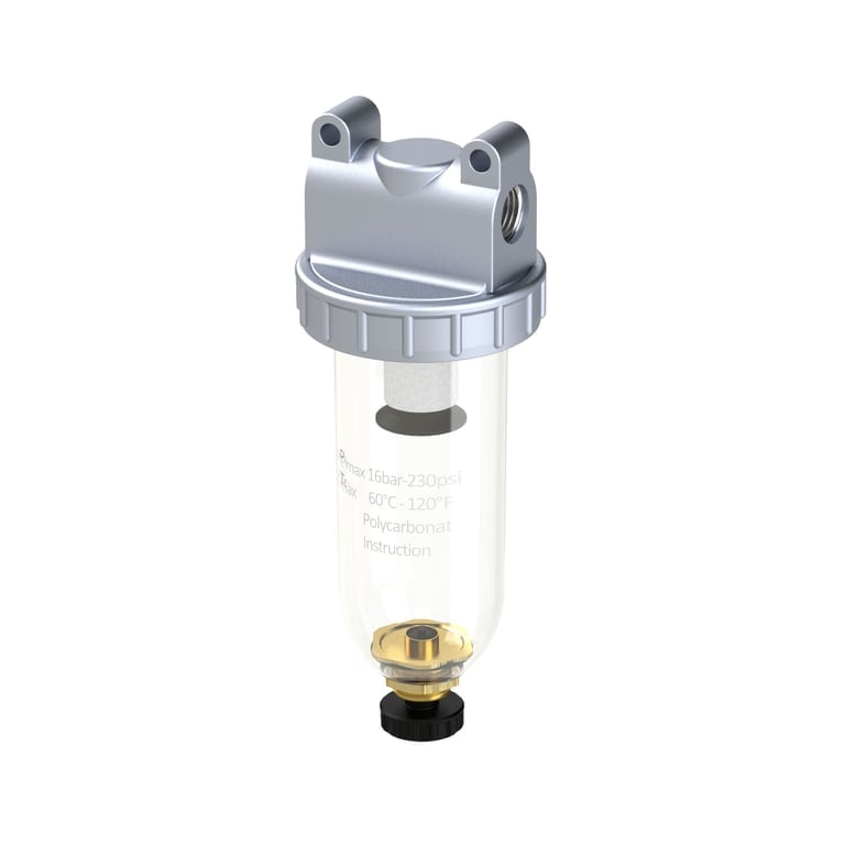 Riegler 100962 Filter »Standard«, mit Polycarbonatbehälter, 60 µm, BG 5, G 2 - Bild 1