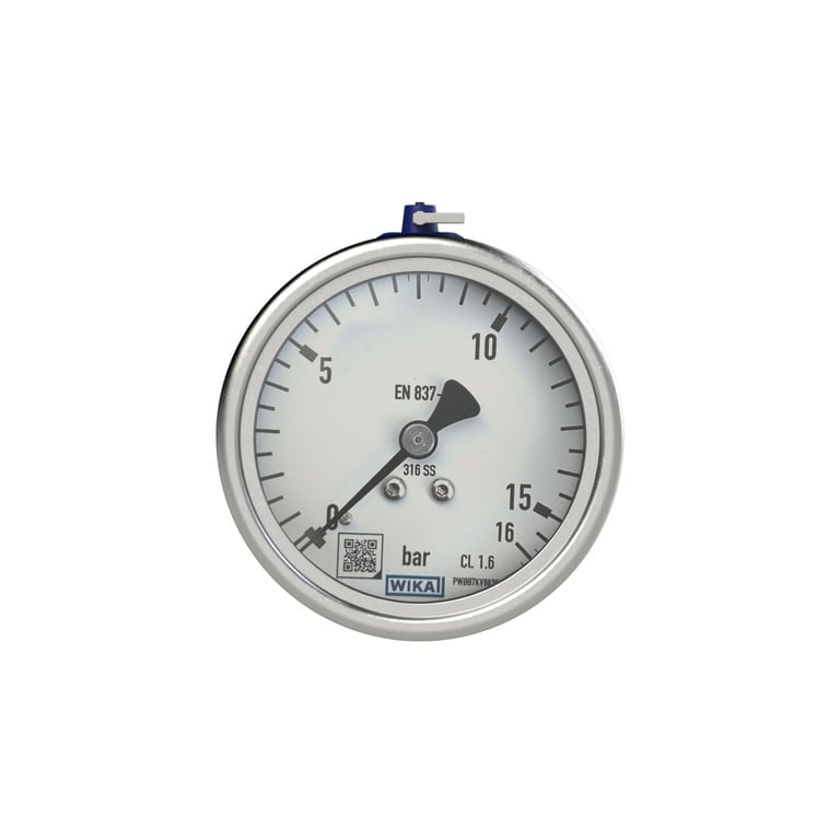 Riegler 101201 Manometer, CrNi-Stahl, G 1/4 hinten zentrisch, 0 - 10,0 bar, Ø 63 - Bild 2