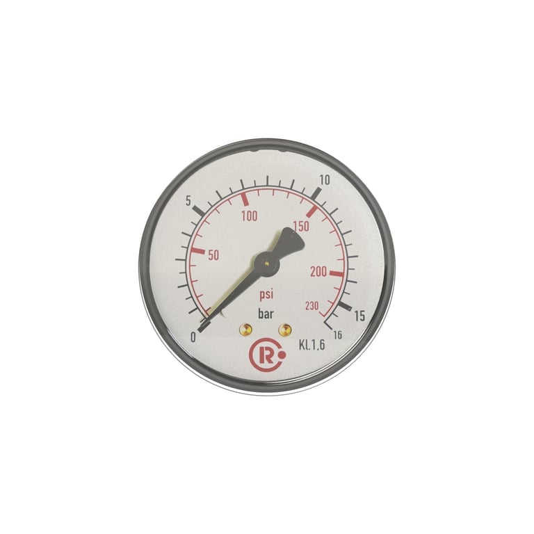 Riegler 101244 Standardmano, Kunststoff, G 1/4 hinten, 0 - 10,0 bar/145 psi, Ø63 - Bild 2
