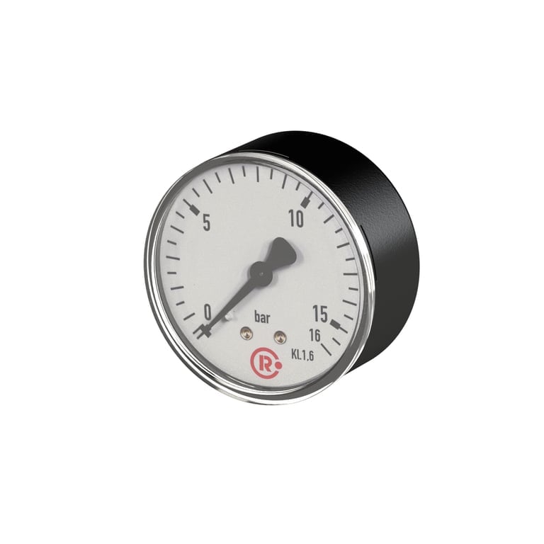 Riegler 101810 Standardmanometer, Stahlblechgeh., G 1/8 hinten, -1/0,0 bar, Ø 40 - Bild 1