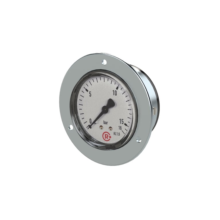 Riegler 101851 Standardmano., Frontring verchr., G 1/8 hinten, 0 - 1,6 bar, Ø 40 - Bild 1