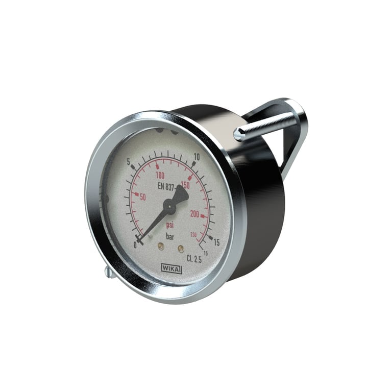 Riegler 101926 Standardmano, Dreikantfrontring, G 1/4 hinten, 0 - 10,0 bar, Ø 50 - Bild 1