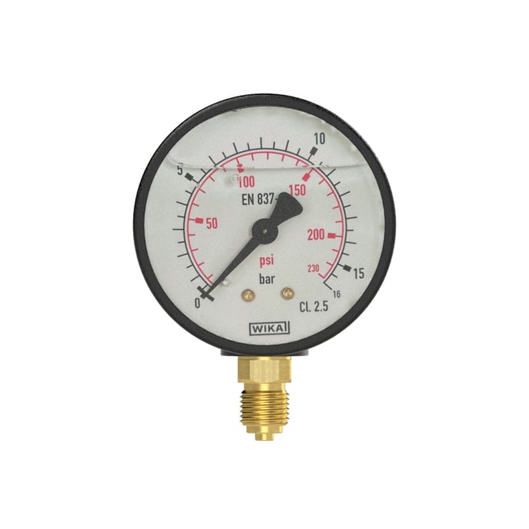 Riegler 102081 Glyzerinmanometer, Kunststoff, G 1/4 unten, 0 - 25,0 bar, Ø 63 - Bild 2