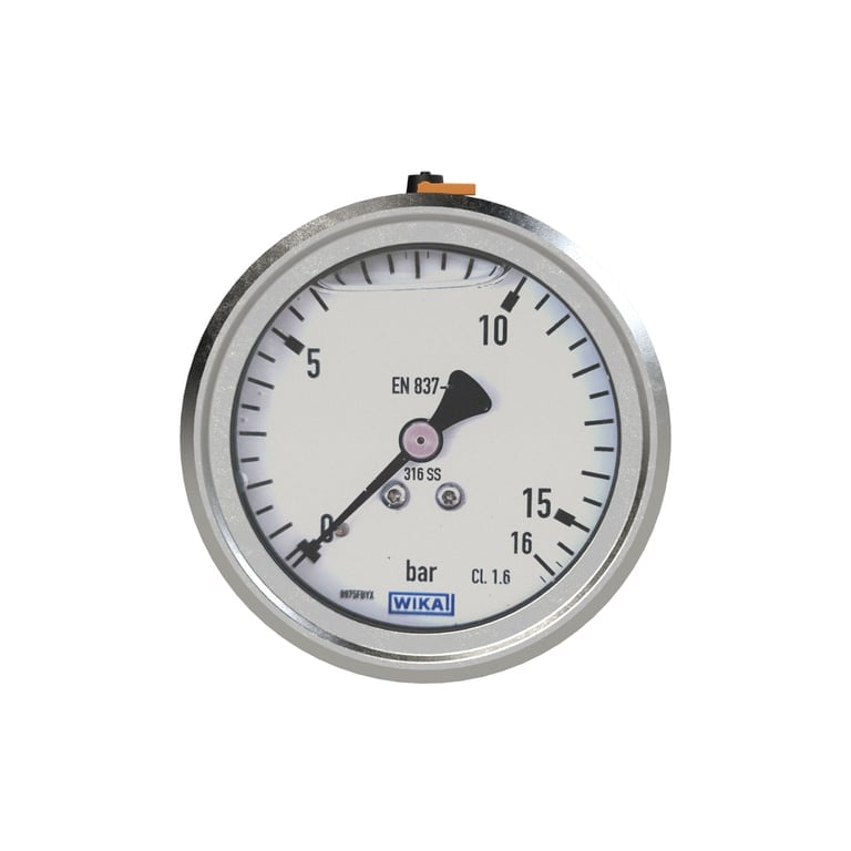 Riegler 102145 Glyzerinmano., CrNi-Stahl, G 1/4 hinten zentr., 0 - 1,6 bar, Ø 63 - Bild 2