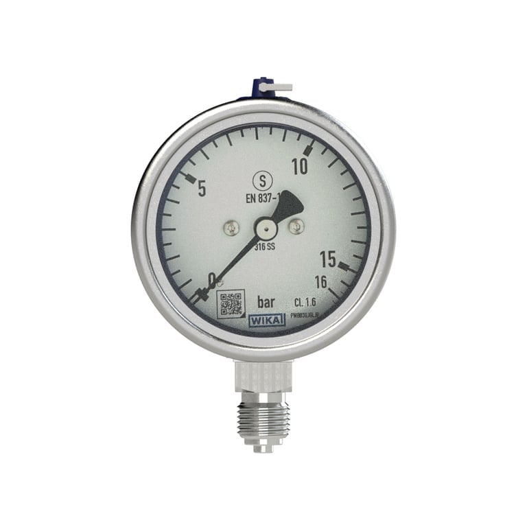 Riegler 102452 Mano, CrNi-Stahl, Sicherh., G 1/4 radial unten, 0-2,5 bar, Ø 63 - Bild 2
