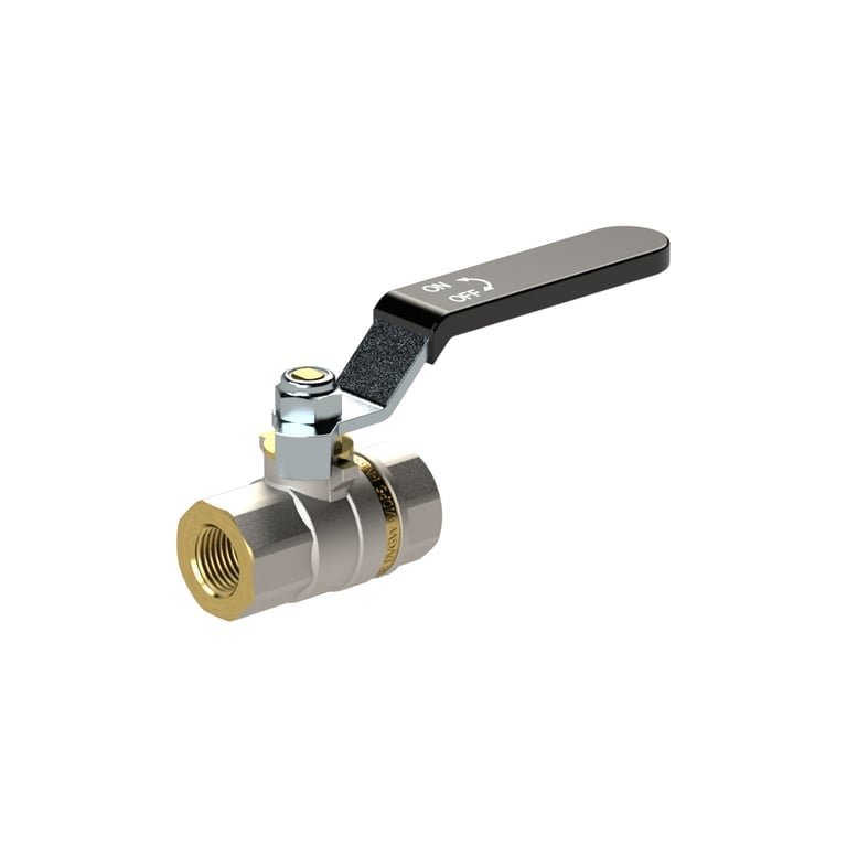 Riegler 103159 Kugelhahn Standardausf., schwarzer Hebel, IG/IG, MS vern., G 1/2 - Bild 1