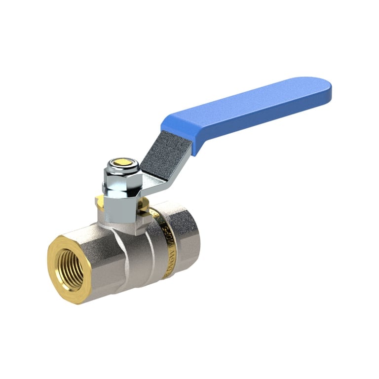 Riegler 103178 Kugelhahn Standardausf., blauer Hebel, IG/IG, MS vern., G 3/8 - Bild 1