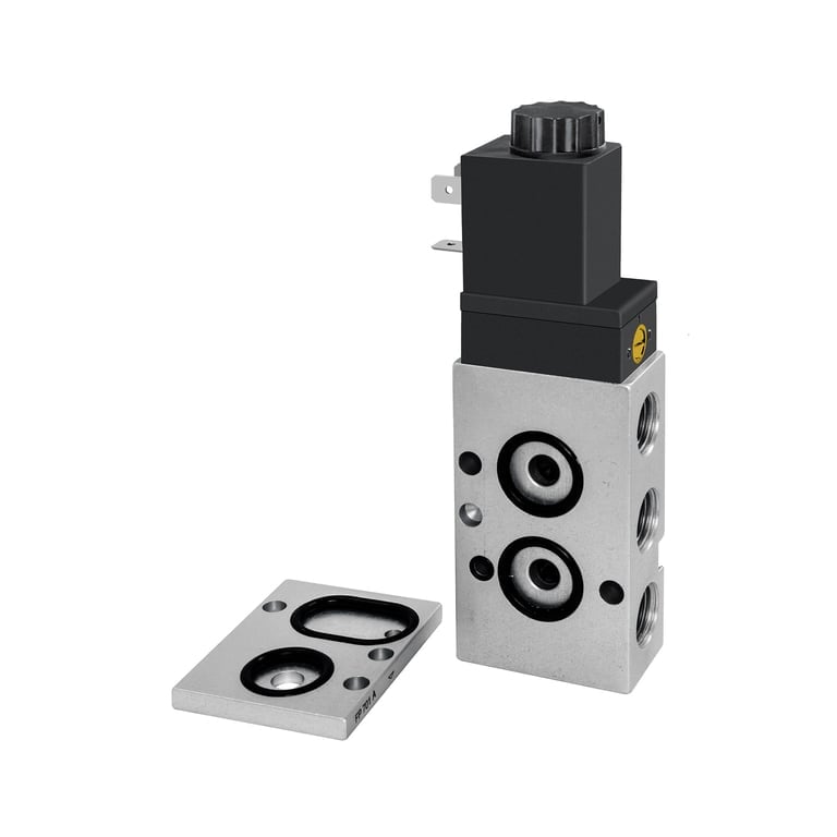 Riegler 103655 3/2-5/2-Wegeventil, NAMUR, Federrückstellung, G 1/4, 230 V, 50Hz - Bild 1