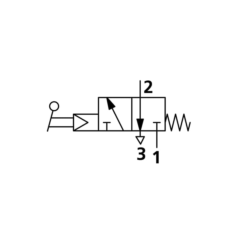 Riegler 106419 3/2-Wegeventil, man.Drehhebel kurz, NC, monost. G1/8, 2 Schaltst. - Bild 2