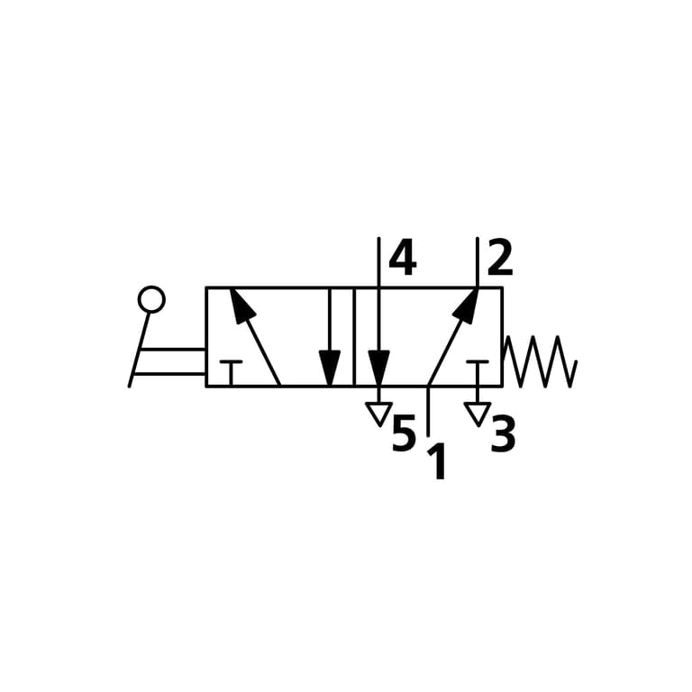 Riegler 149908 5/2-Wegeventil Tieftemperatur, man. 90° Hebel, monostabil, G 1/8 - Bild 2