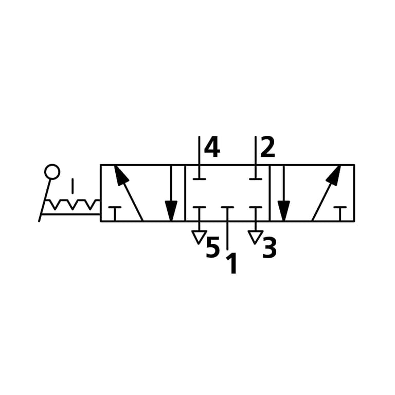 Riegler 149921 5/3-Wegeventil Tieftemp., man. 90° Hebel, G1/4, M. geschl., rast. - Bild 2