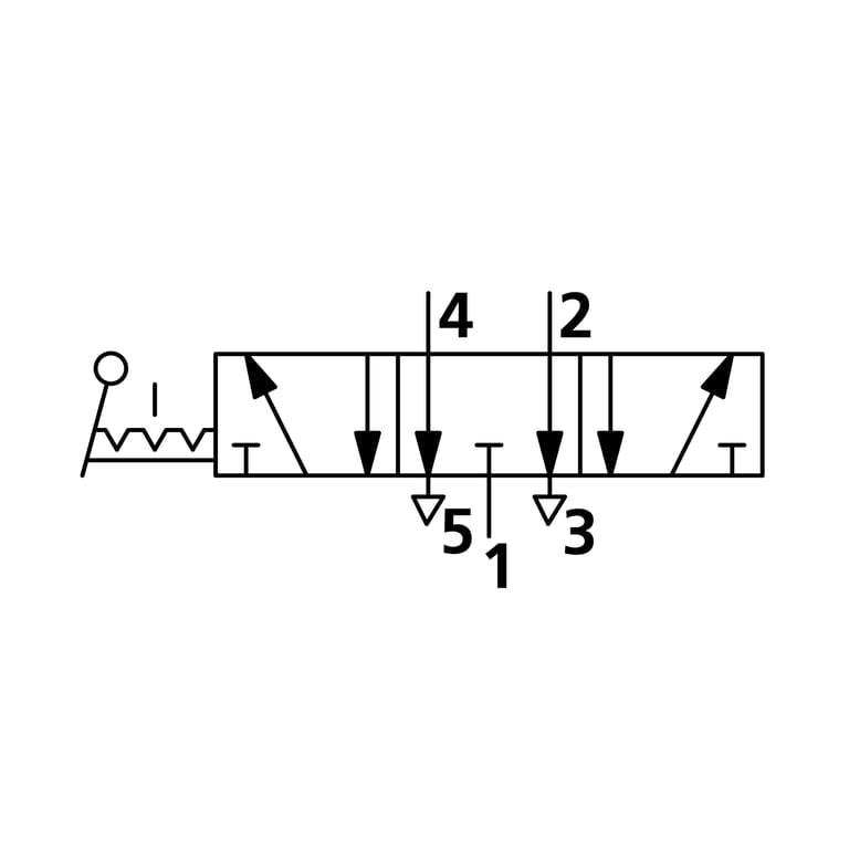 Riegler 106480 5/3-Wegeventil, man. 90° Hebel, G 1/4, Mitte entlüftet, rastend - Bild 2