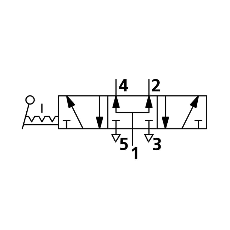 Riegler 106481 5/3-Wegeventil, man. 90° Hebel, G 1/4, Mitte belüftet, rastend - Bild 2