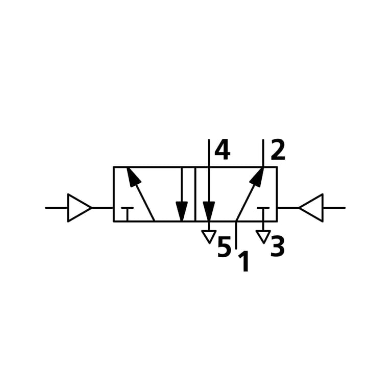 Riegler 106504 5/2-Wegeventil, pneumatisch, bistabil, Anschluss G 1/8 - Bild 2