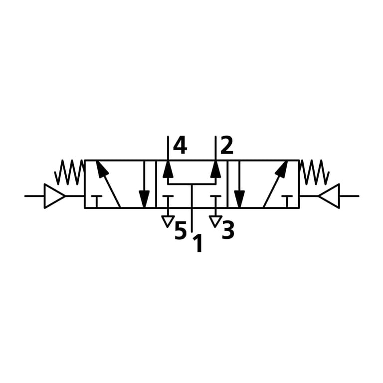 Riegler 106516 5/3-Wegeventil, pneumatisch, G 3/8, Mitte belüftet - Bild 2