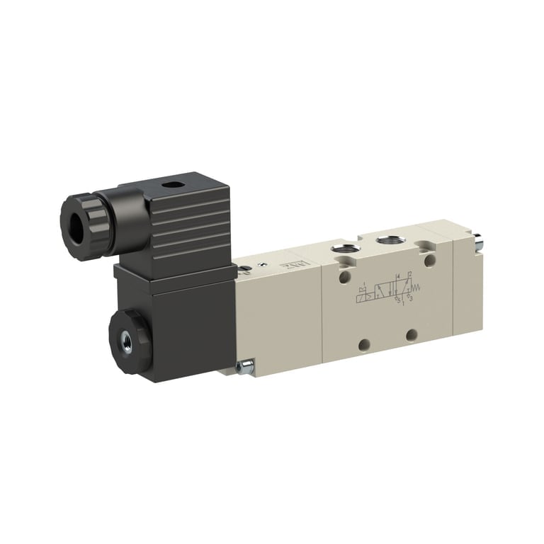 Riegler 147266 5/2-Wegeventil, elpn., ext. Steuerl., monostabil, G 1/2, 24 V DC - Bild 1