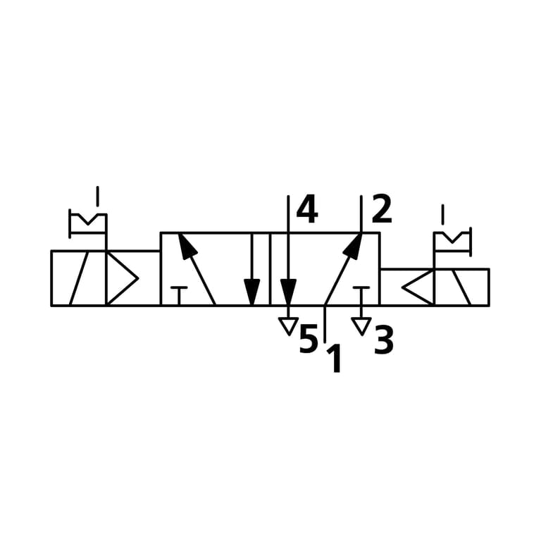 Riegler 106563 5/2-Wegeventil, Diff.-kolb., elektropn., bistabil, G 1/2, 24 V DC - Bild 2