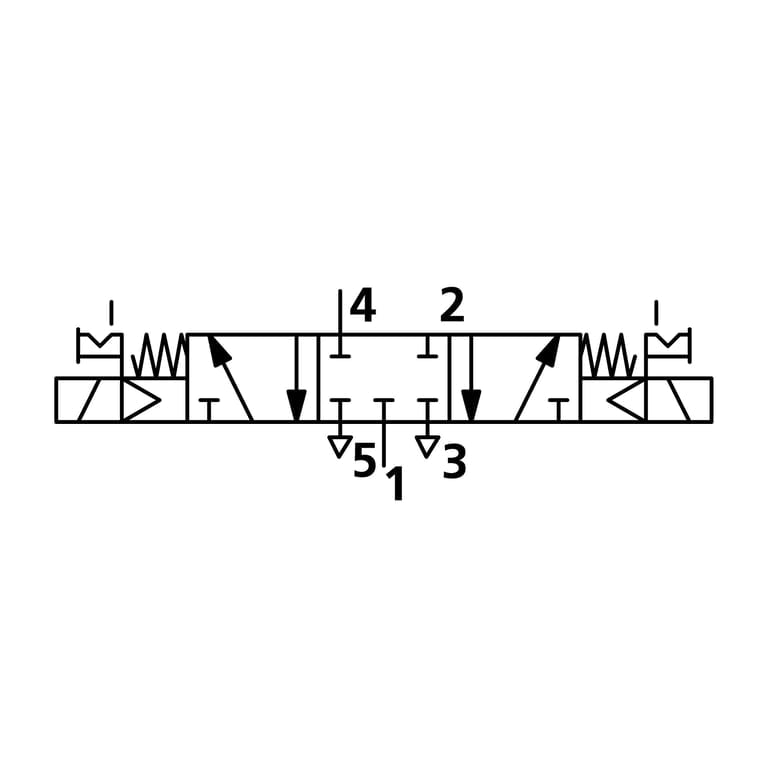 Riegler 145718 5/3-Wegeventil, elektropneumatisch, Mitte geschlossen, G 1/2 - Bild 2