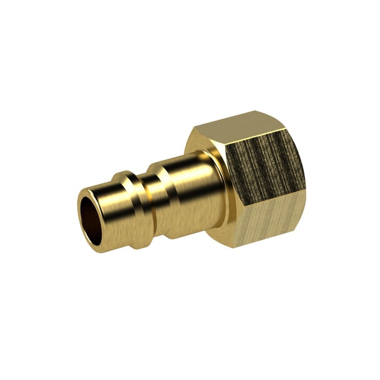 Riegler 107241 Nippel für Kupplungen NW 7,2 - NW 7,8, Messing blank, G 1/8 IG - Bild 1