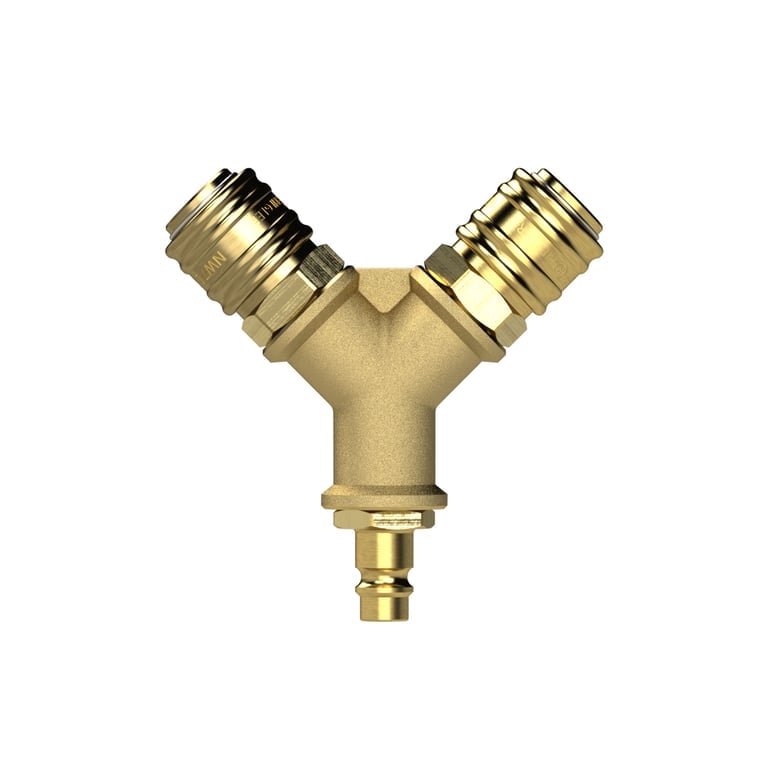 Riegler 107262 Verteiler, 2 Schnellverschlusskuppl. NW7,2, Nippel NW7,2-7,8 G3/8 - Bild 2