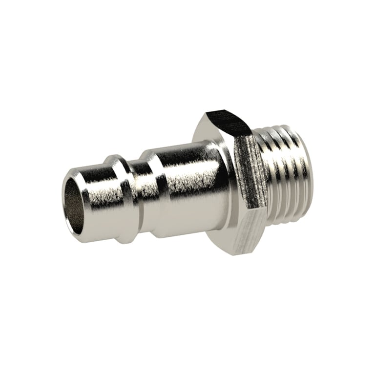 Riegler 107306 Nippel für Kupplungen NW 7,2 - NW 7,8, Messing vern., G 1/4 AG - Bild 1