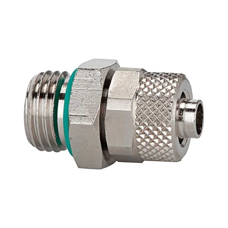 Riegler 110513 Gerade Einschraubverschraubung, FKM O-Ring, G1/8 a., Schlauch 8/6 - Bild 1