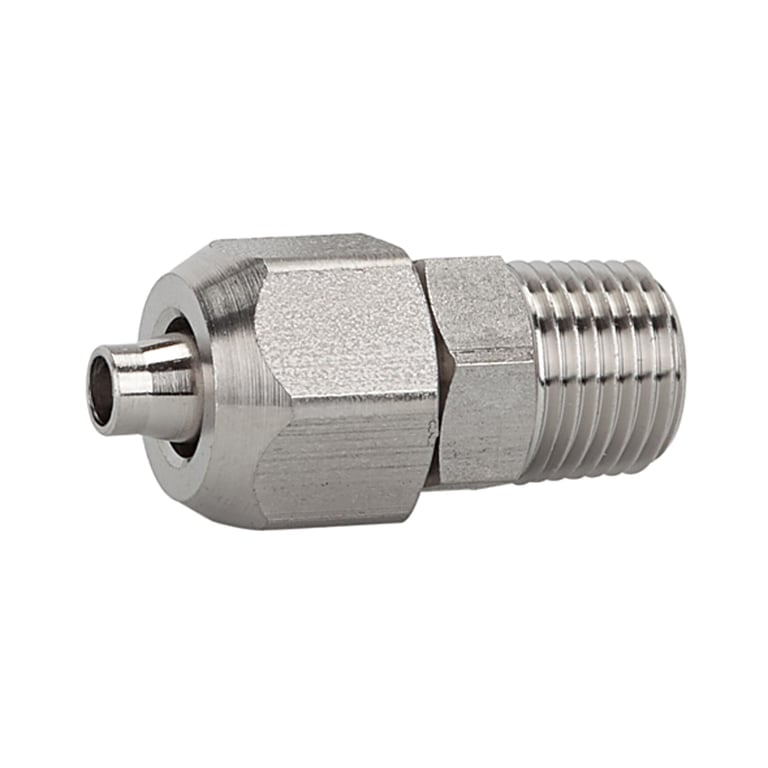 Riegler 110693 Gerade Einschraubverschraubung R 3/8 a., Schlauch 10/8, ES 1.4404 - Bild 1