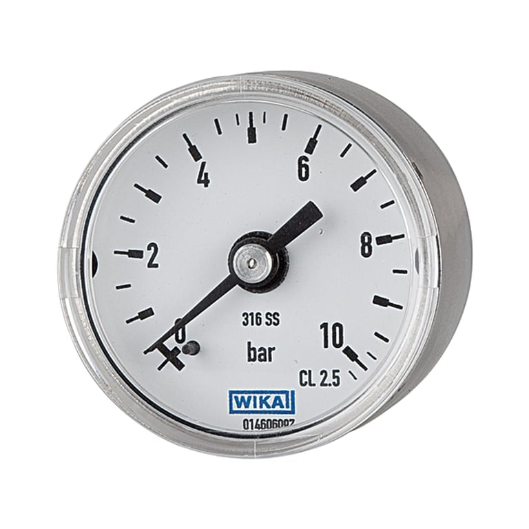 Riegler 101189 Manometer Ø 40 mm, G 1/8 rückseitig, Messber. 0 - 2,5 bar, V4A